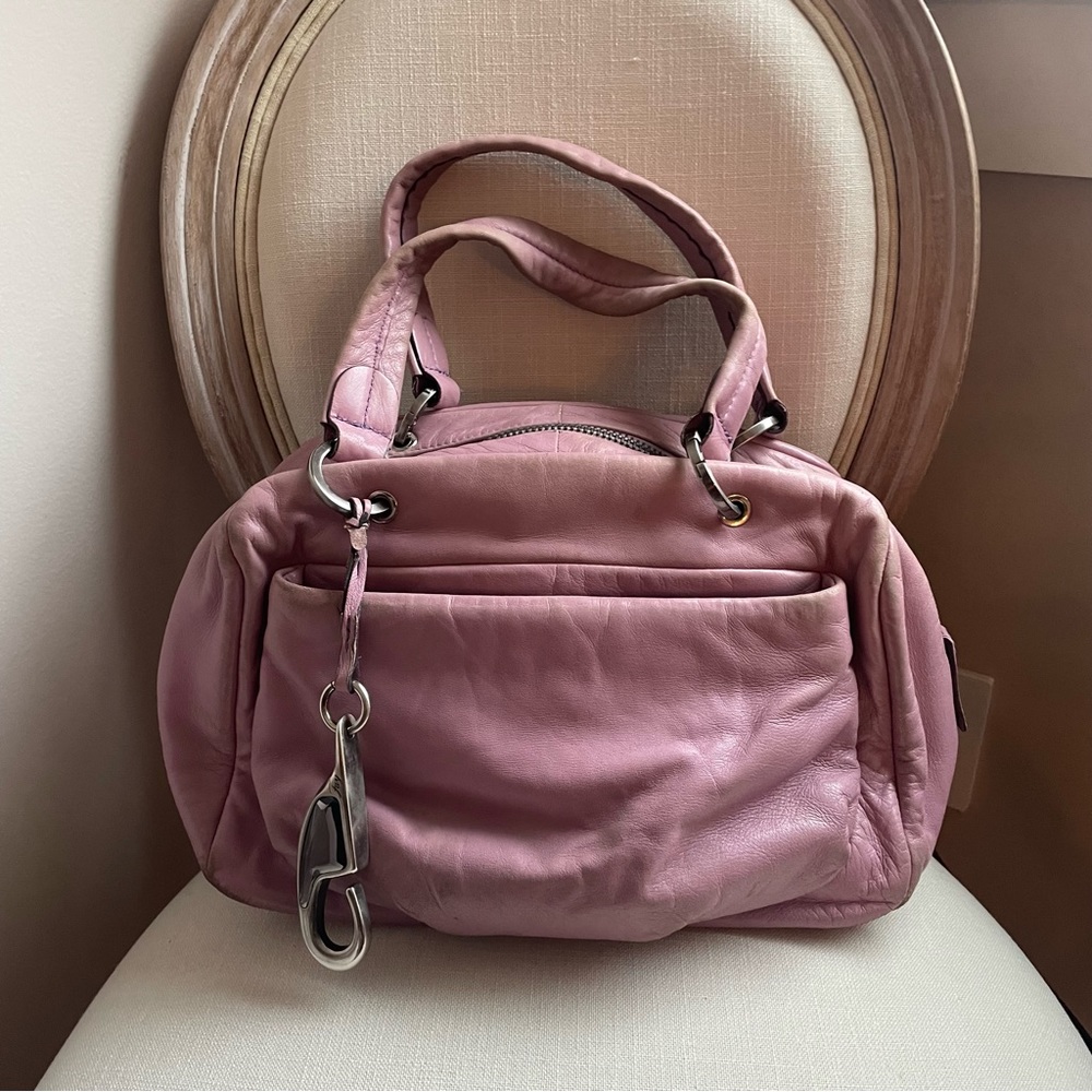 FAY ITALY pink leather handbag